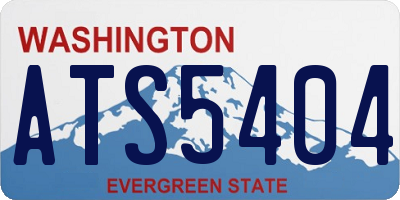 WA license plate ATS5404