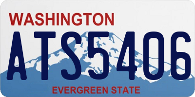 WA license plate ATS5406