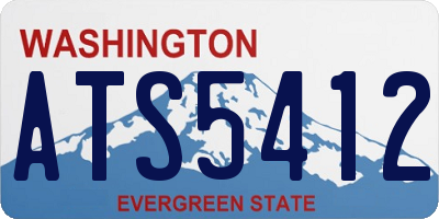 WA license plate ATS5412