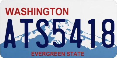WA license plate ATS5418