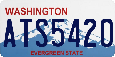 WA license plate ATS5420