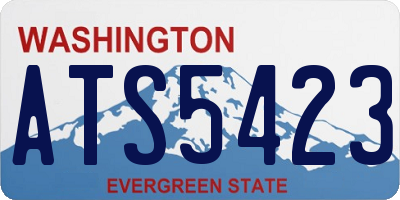 WA license plate ATS5423