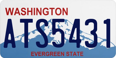 WA license plate ATS5431