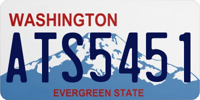 WA license plate ATS5451