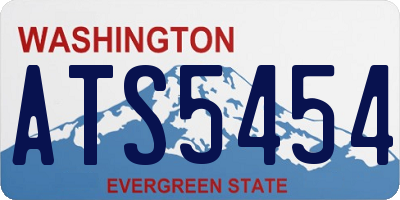 WA license plate ATS5454