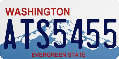 WA license plate ATS5455