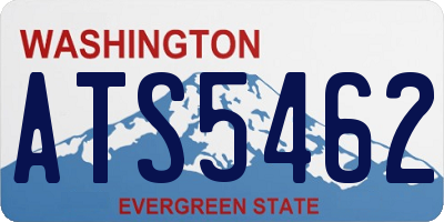 WA license plate ATS5462