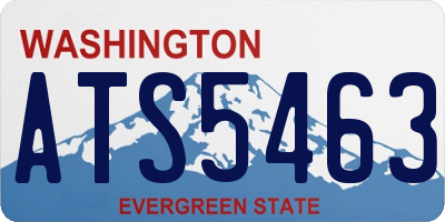 WA license plate ATS5463