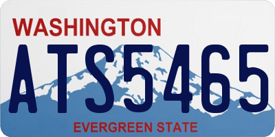WA license plate ATS5465