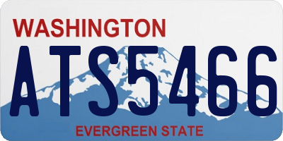 WA license plate ATS5466