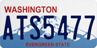 WA license plate ATS5477