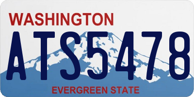 WA license plate ATS5478