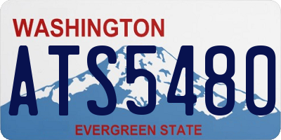 WA license plate ATS5480