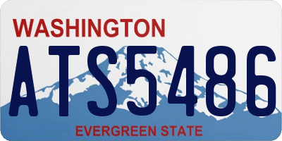 WA license plate ATS5486
