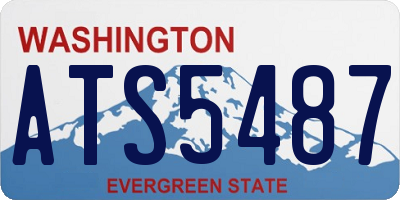 WA license plate ATS5487