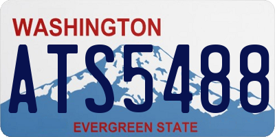 WA license plate ATS5488