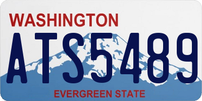 WA license plate ATS5489