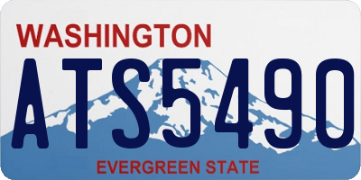 WA license plate ATS5490