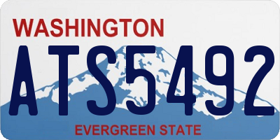 WA license plate ATS5492