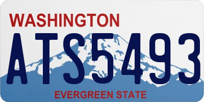 WA license plate ATS5493