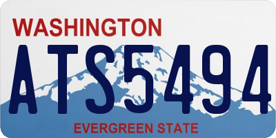 WA license plate ATS5494