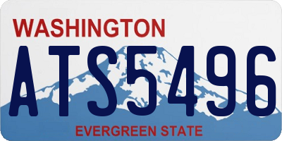 WA license plate ATS5496