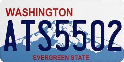 WA license plate ATS5502