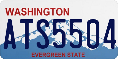 WA license plate ATS5504
