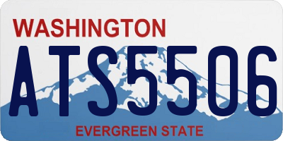 WA license plate ATS5506