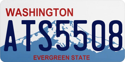 WA license plate ATS5508