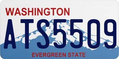 WA license plate ATS5509