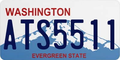 WA license plate ATS5511