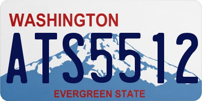 WA license plate ATS5512