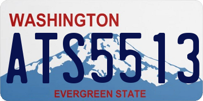 WA license plate ATS5513