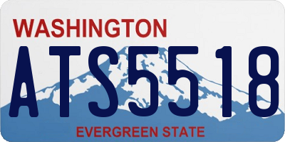 WA license plate ATS5518