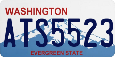 WA license plate ATS5523
