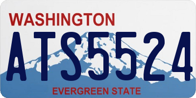 WA license plate ATS5524