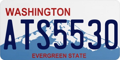 WA license plate ATS5530