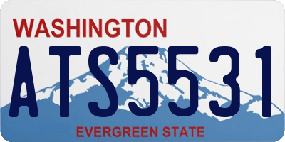 WA license plate ATS5531