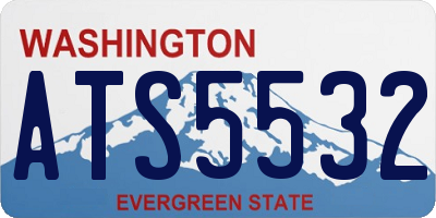 WA license plate ATS5532