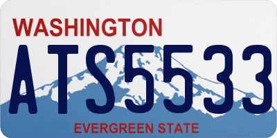 WA license plate ATS5533