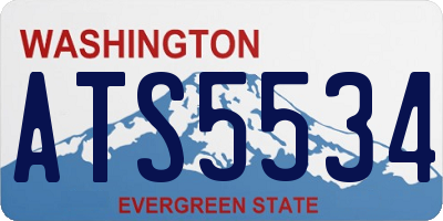 WA license plate ATS5534
