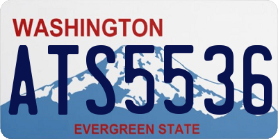 WA license plate ATS5536