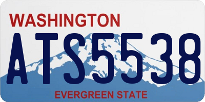 WA license plate ATS5538