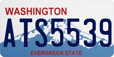 WA license plate ATS5539