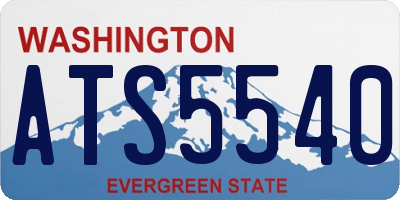WA license plate ATS5540