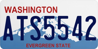 WA license plate ATS5542