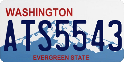 WA license plate ATS5543