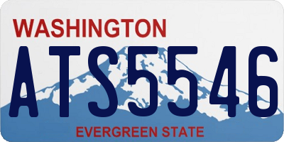 WA license plate ATS5546