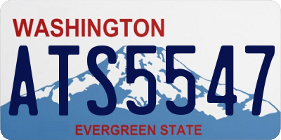 WA license plate ATS5547